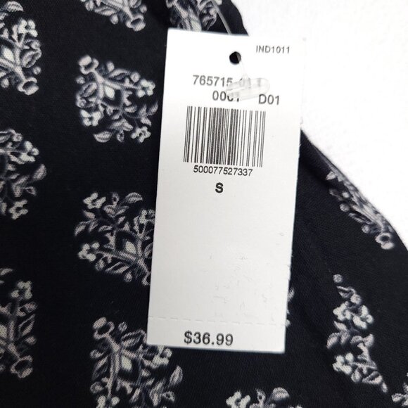 NWT Old Navy Womens Printed Smocked  Long Sleeve V Neck Blouse Size S - Picture 11 of 11